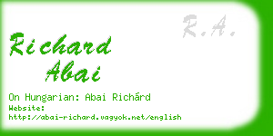 richard abai business card